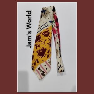 Vintage Jam's World men's colorful floral abstract neck tie